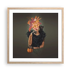 Poster in light oak frame - Charm of a Witch - 50x50 cm