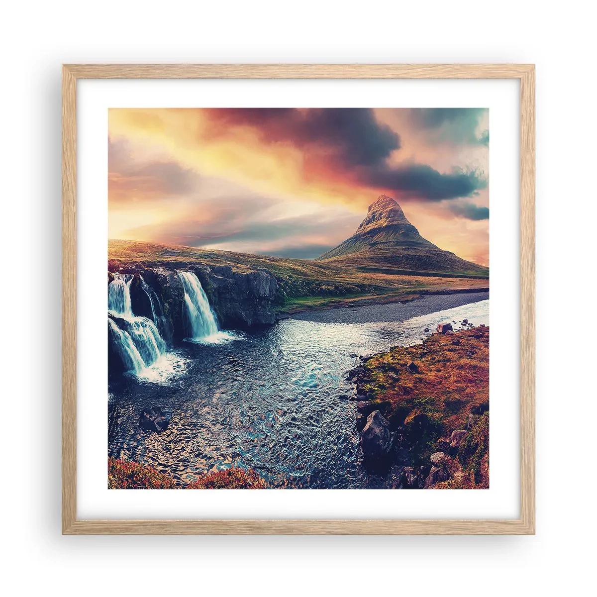 Poster in light oak frame - In Majesty of Nature - 50x50 cm