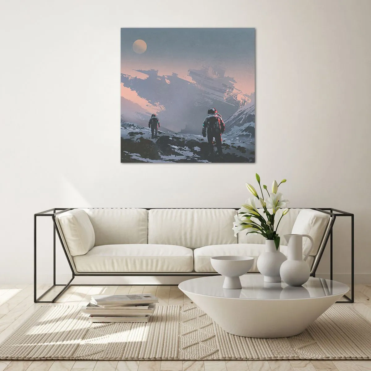 Glass picture - Under an Unknown Star - 60x60 cm