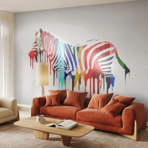 Self-Adhesive Photo Wallpaper Deluxe Sticker - Not Only Black and White - Abstraction, Ribs, Graphics - 200x140 cm