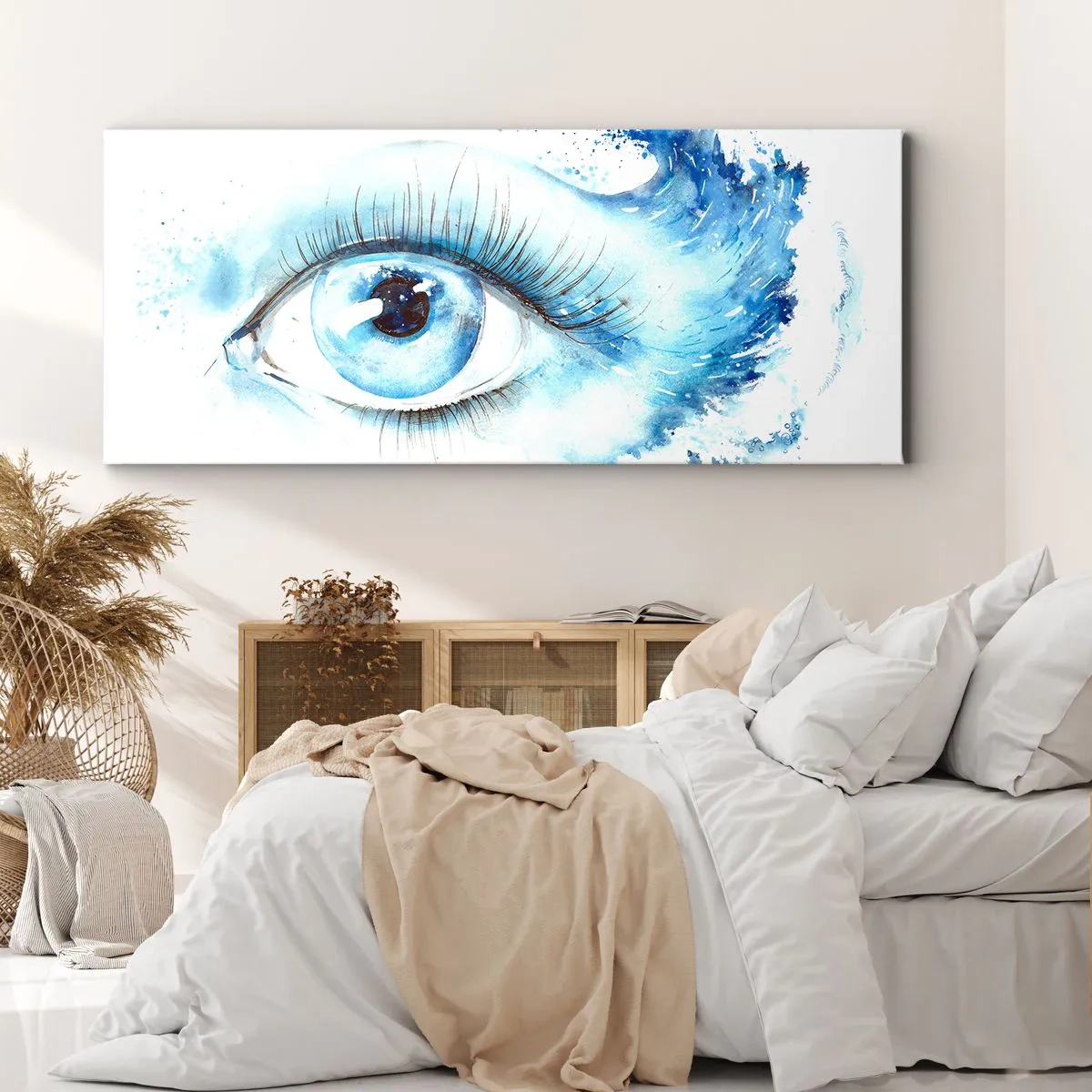 Canvas picture - Immerse in those Blue Eyes - 100x40 cm