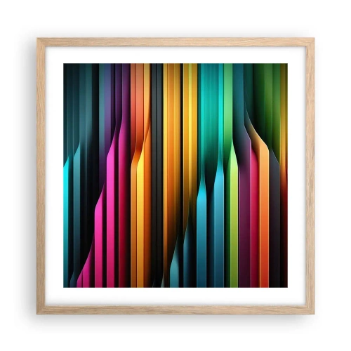 Poster in light oak frame - Light Organs - 50x50 cm