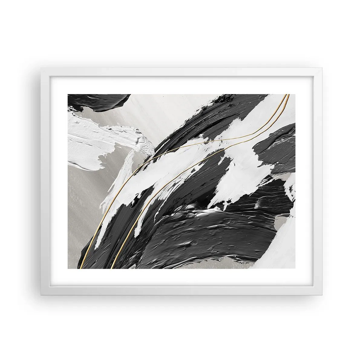 Poster in white frmae - Abstract with Flair - 50x40 cm
