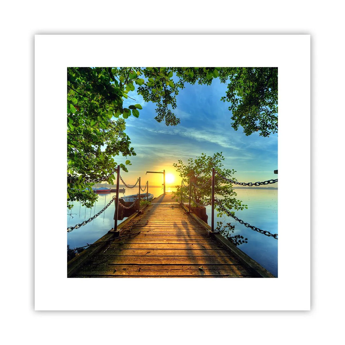 Poster - Sunset by the Water - 30x30 cm