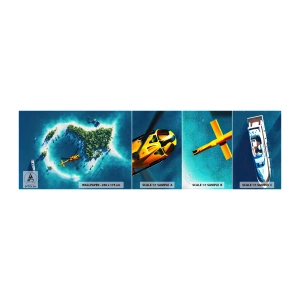 Photo Wallpaper Sample Self-Adhesive Deluxe Sticker - Get Yourself an Island - Landscape, Island, Beach - 100x30 cm