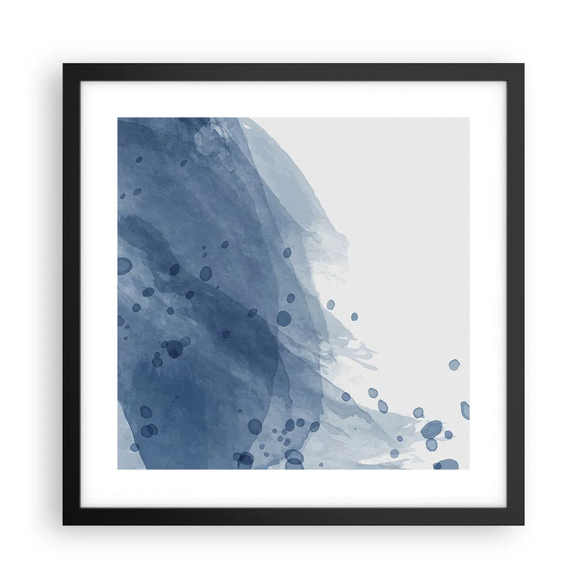 Poster in black frame - Blue Tulle - 40x40 cm