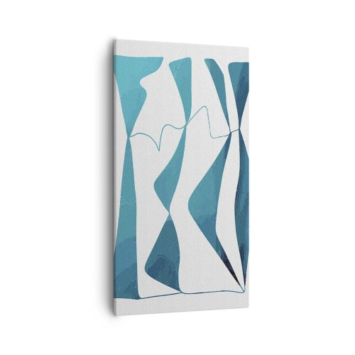 Canvas picture - Abstract: Turquoise Relation - 55x100 cm