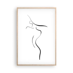 Poster in light oak frame - Elusive Like a Wave - 61x91 cm