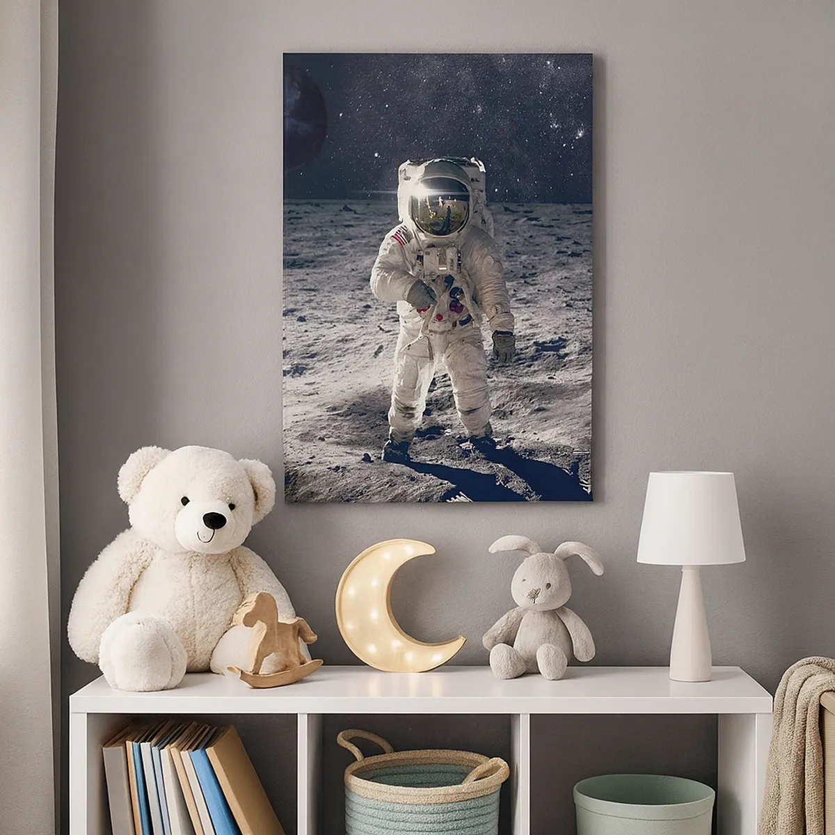 Canvas picture - Greetings from the Moon - 50x70 cm