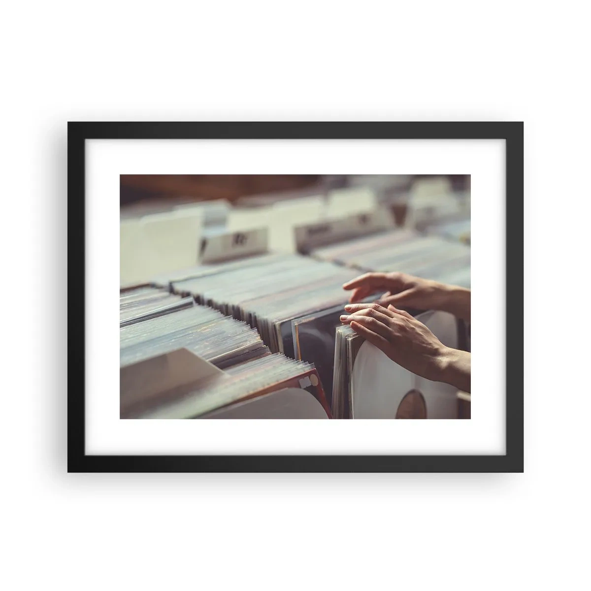 Poster in black frame - In Search of Good Vibes - 40x30 cm