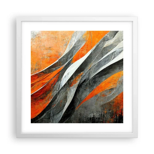 Poster in white frmae - Heat and Coolness - 40x40 cm