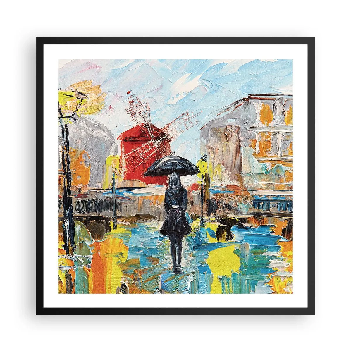 Poster in black frame - Parisian Legends - 60x60 cm