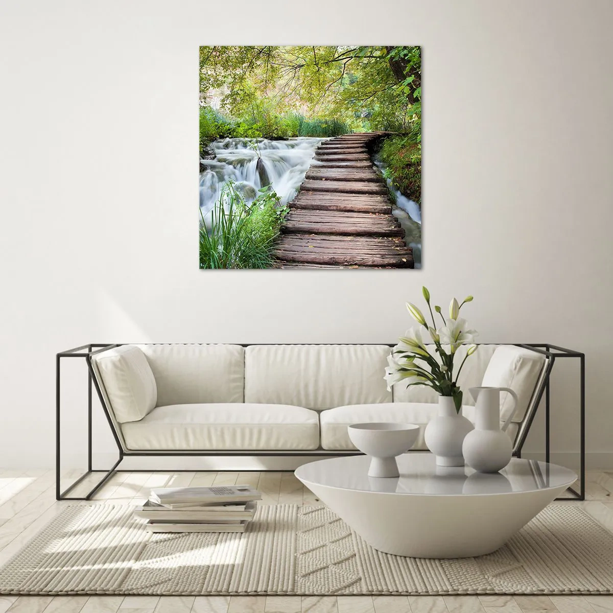 Glass picture - Not Such Quiet Water - 60x60 cm