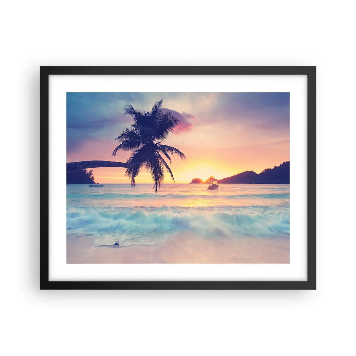 Poster in black frame - Evening in a Bay - 50x40 cm