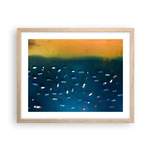 Poster in light oak frame - Holiday Game - 50x40 cm