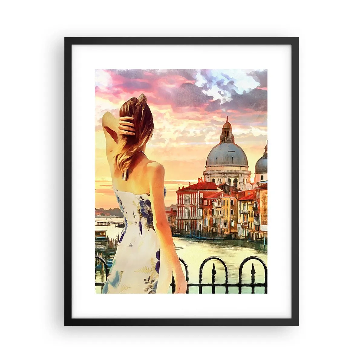 Poster in black frame - Venice Adventure - 40x50 cm