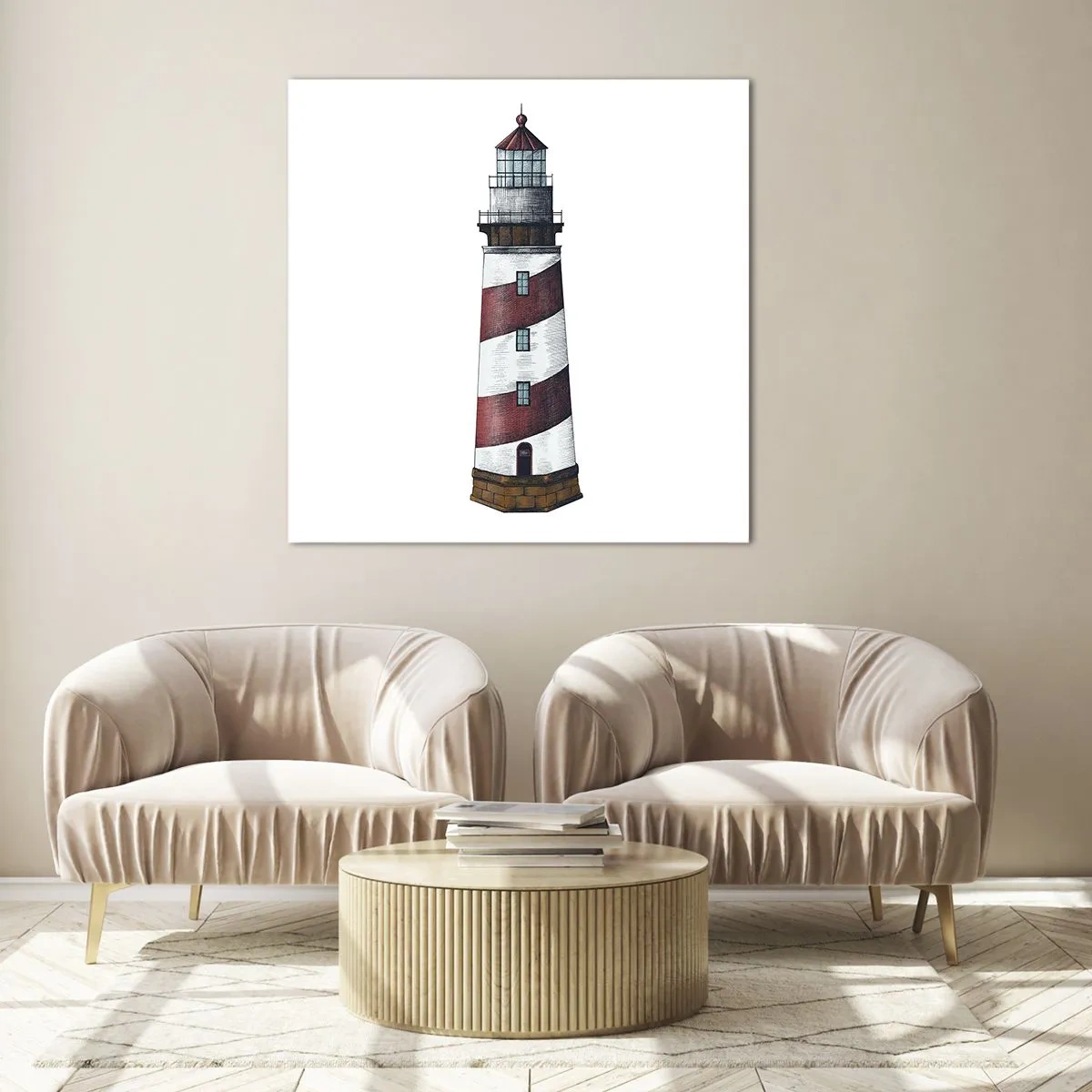 Glass picture - Always on Guard - 70x70 cm