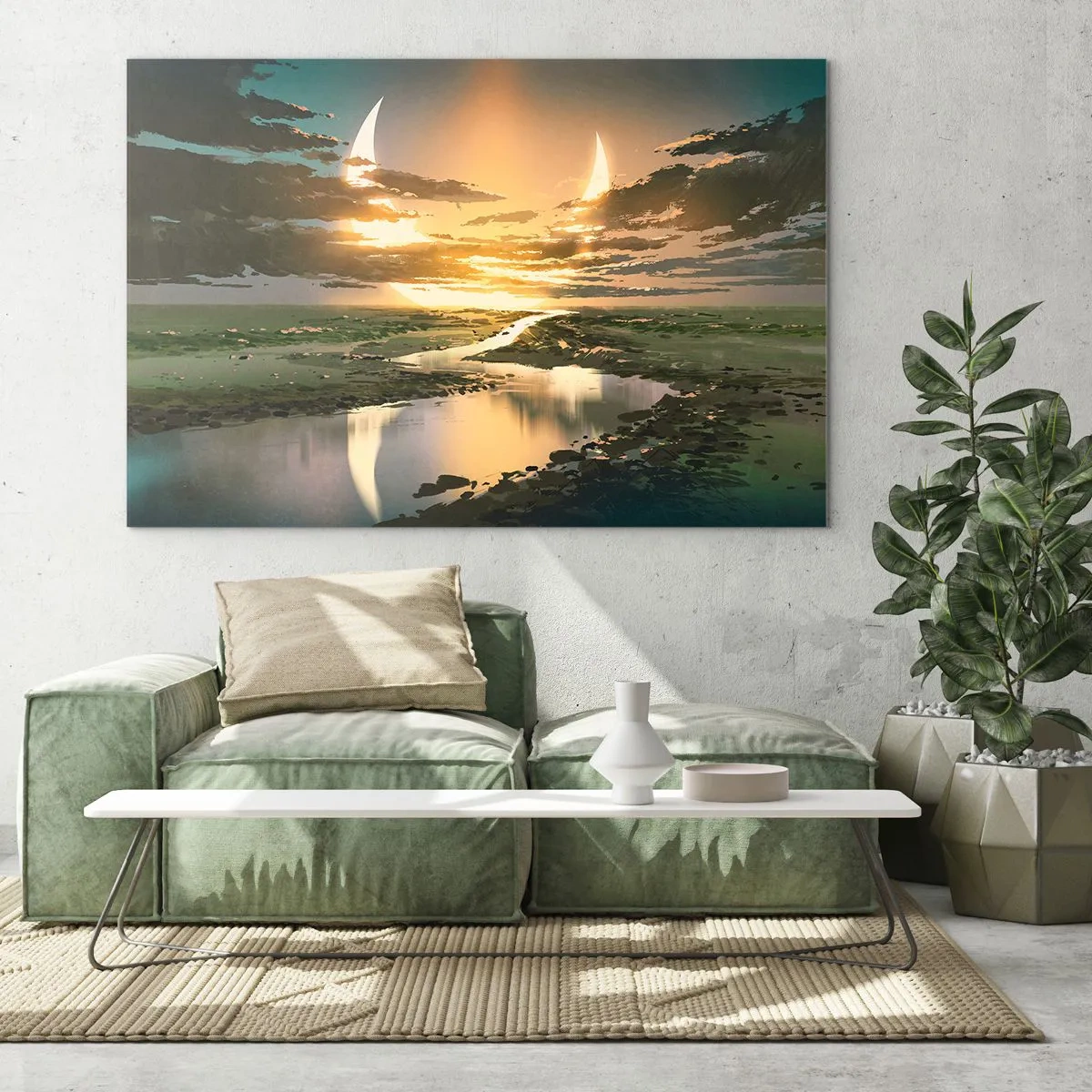 Glass picture - Somewhere in a Distant Galaxy - 100x70 cm