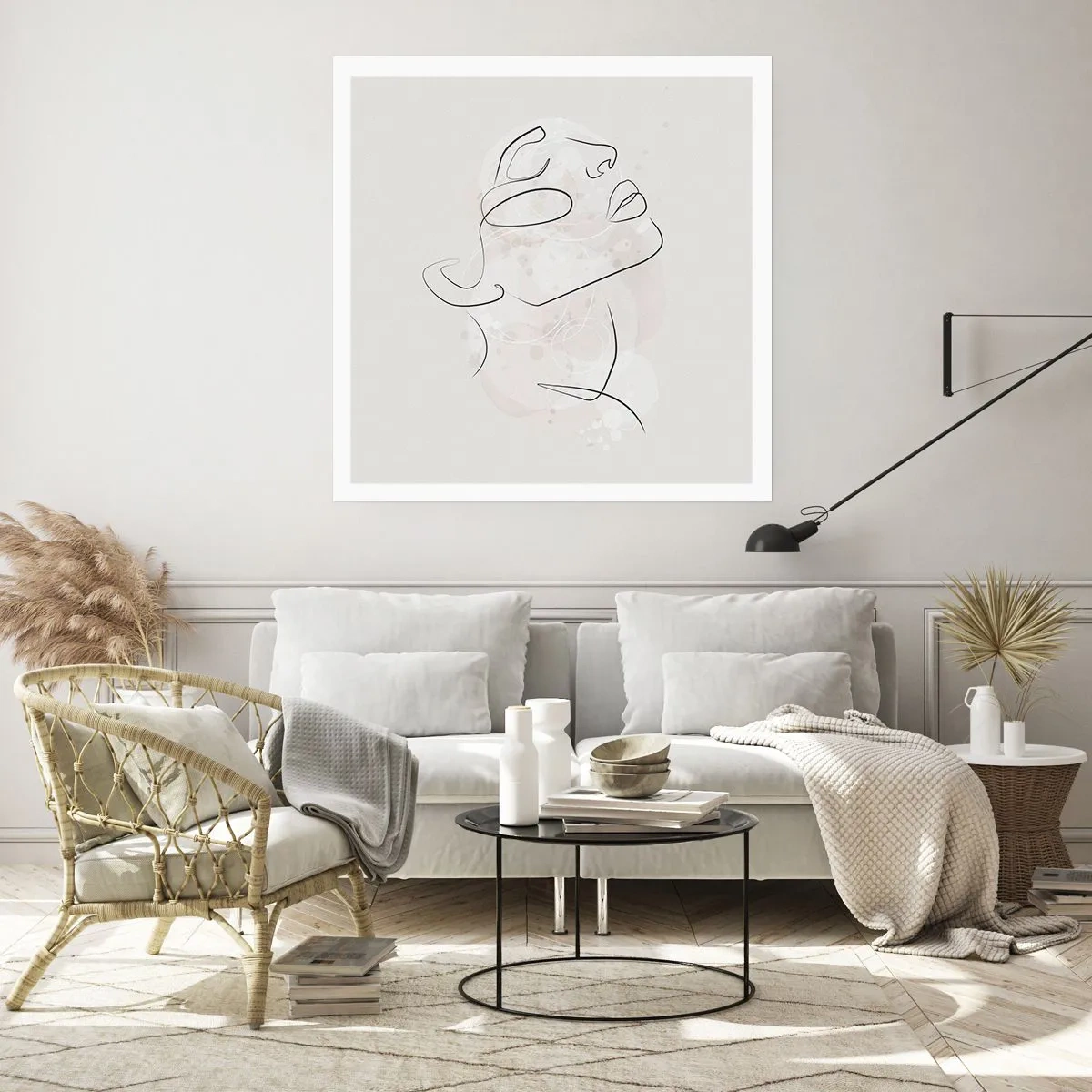 Poster - Outline of Happiness - 40x40 cm