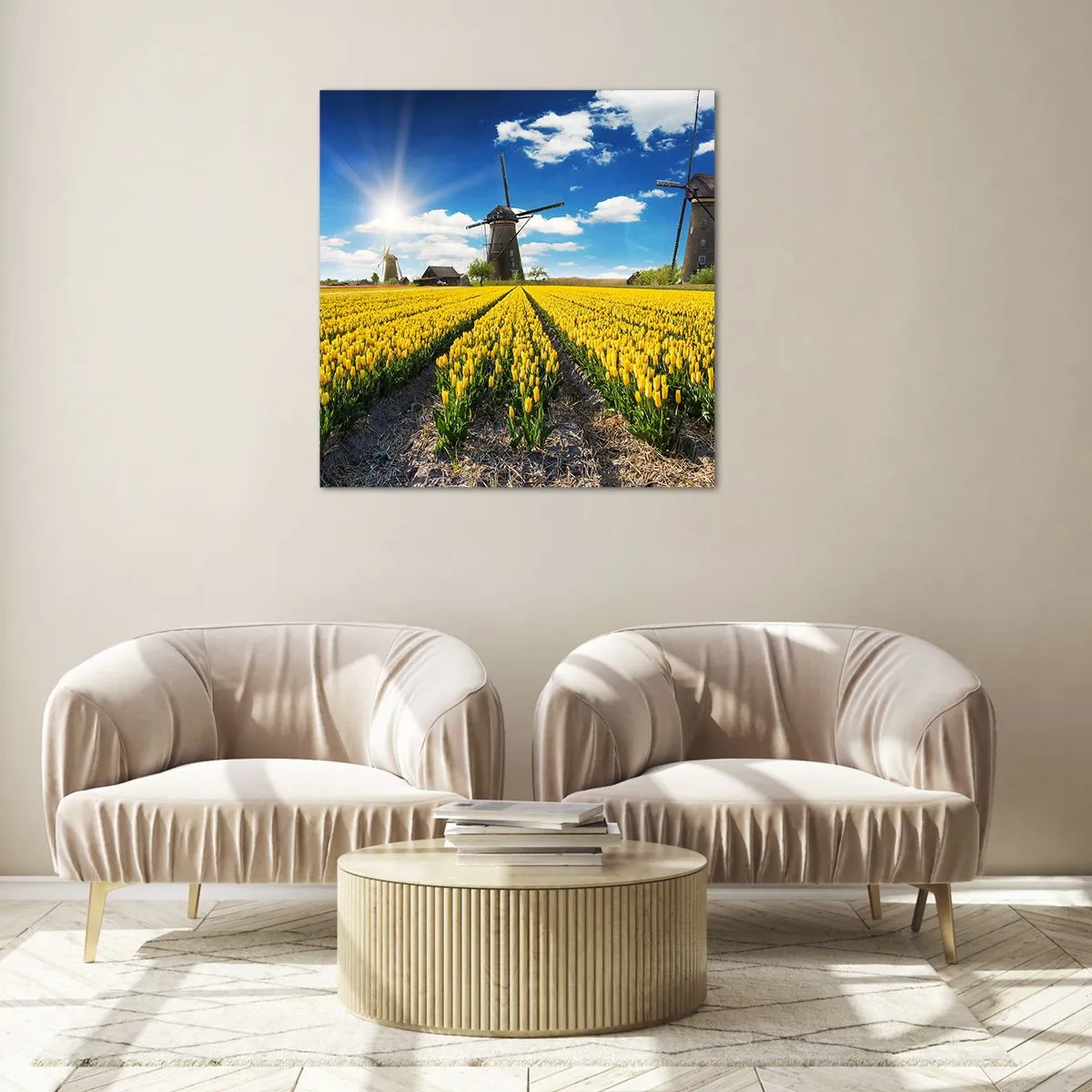 Glass picture - It Can't Be More Dutch - 70x70 cm