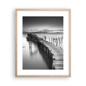 Poster in light oak frame - Peace of a Forgotten Shore - 40x50 cm