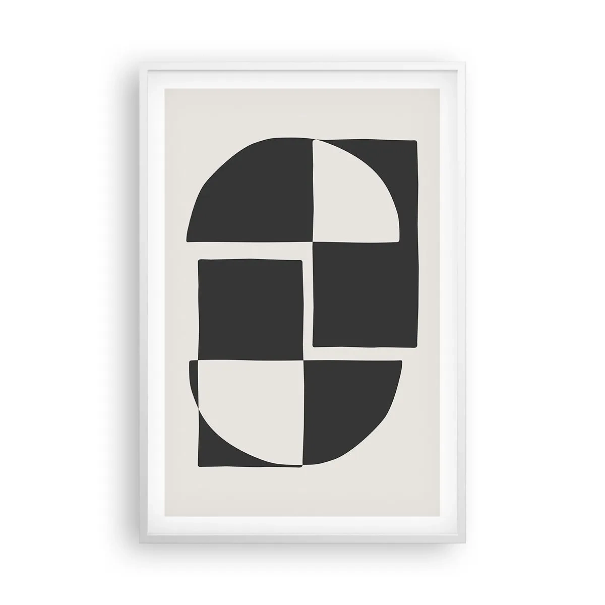 Poster in white frmae - Antithesis-Synthesis - 61x91 cm