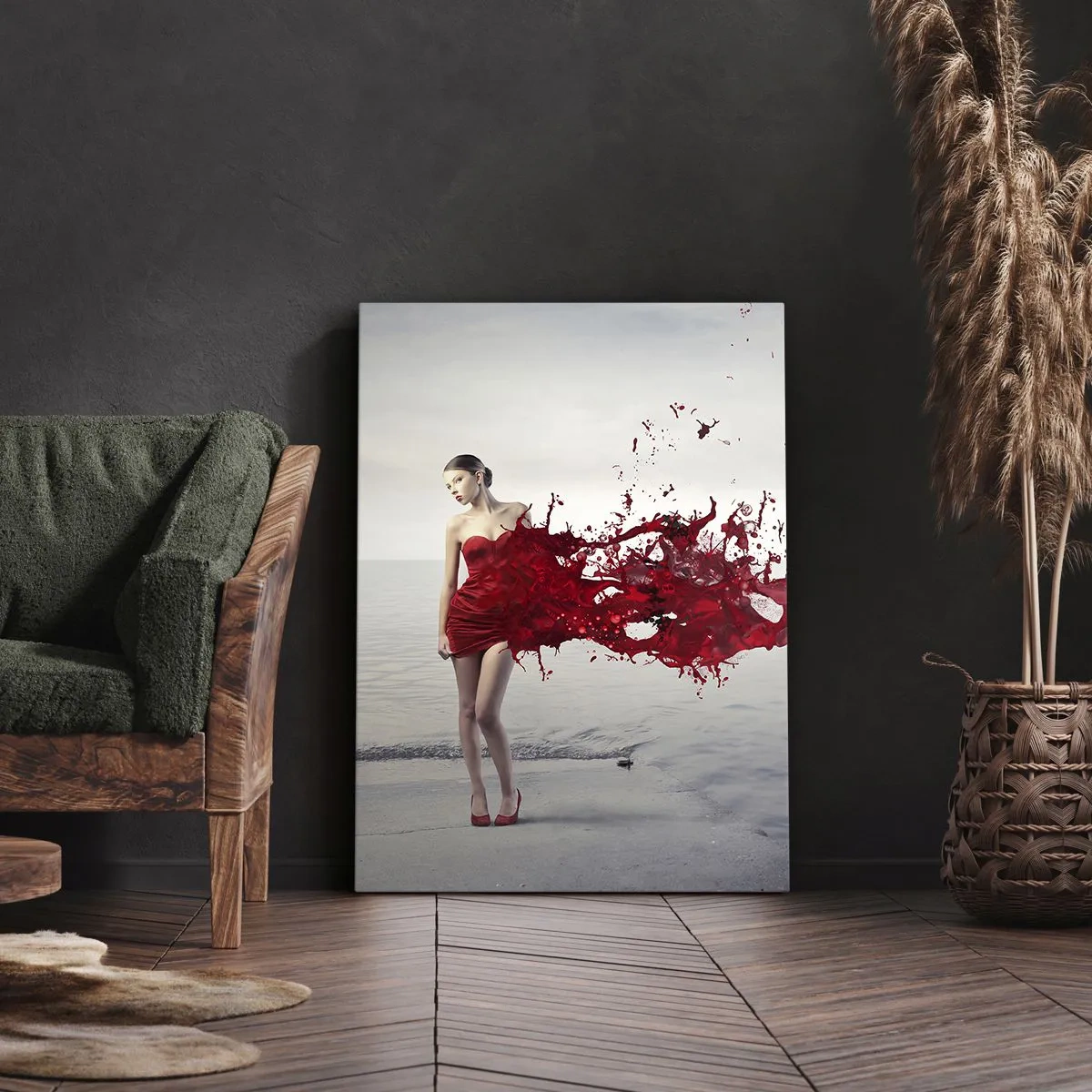 Canvas picture - Passionate Like a Scarlet - 45x80 cm