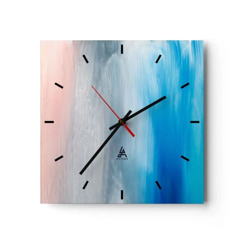 Wall clock - Clock on glass - Elements: Air - 40x40 cm
