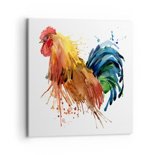 Canvas picture - King Rooster - 70x70 cm