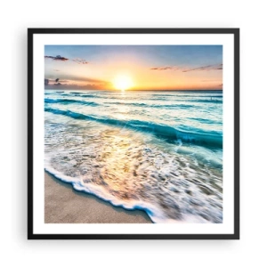 Poster in black frame - Sunset View - 60x60 cm