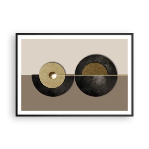 Poster in black frame - Variations on Wheel - 100x70 cm