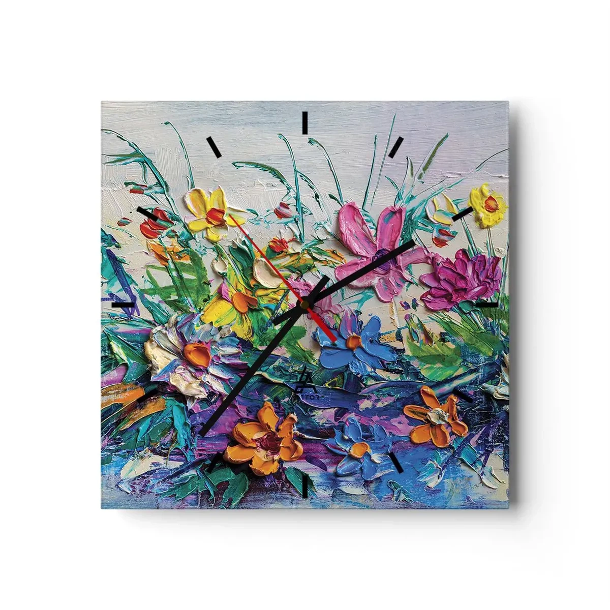 Wall clock - Clock on glass - Not So Still Nature - 30x30 cm