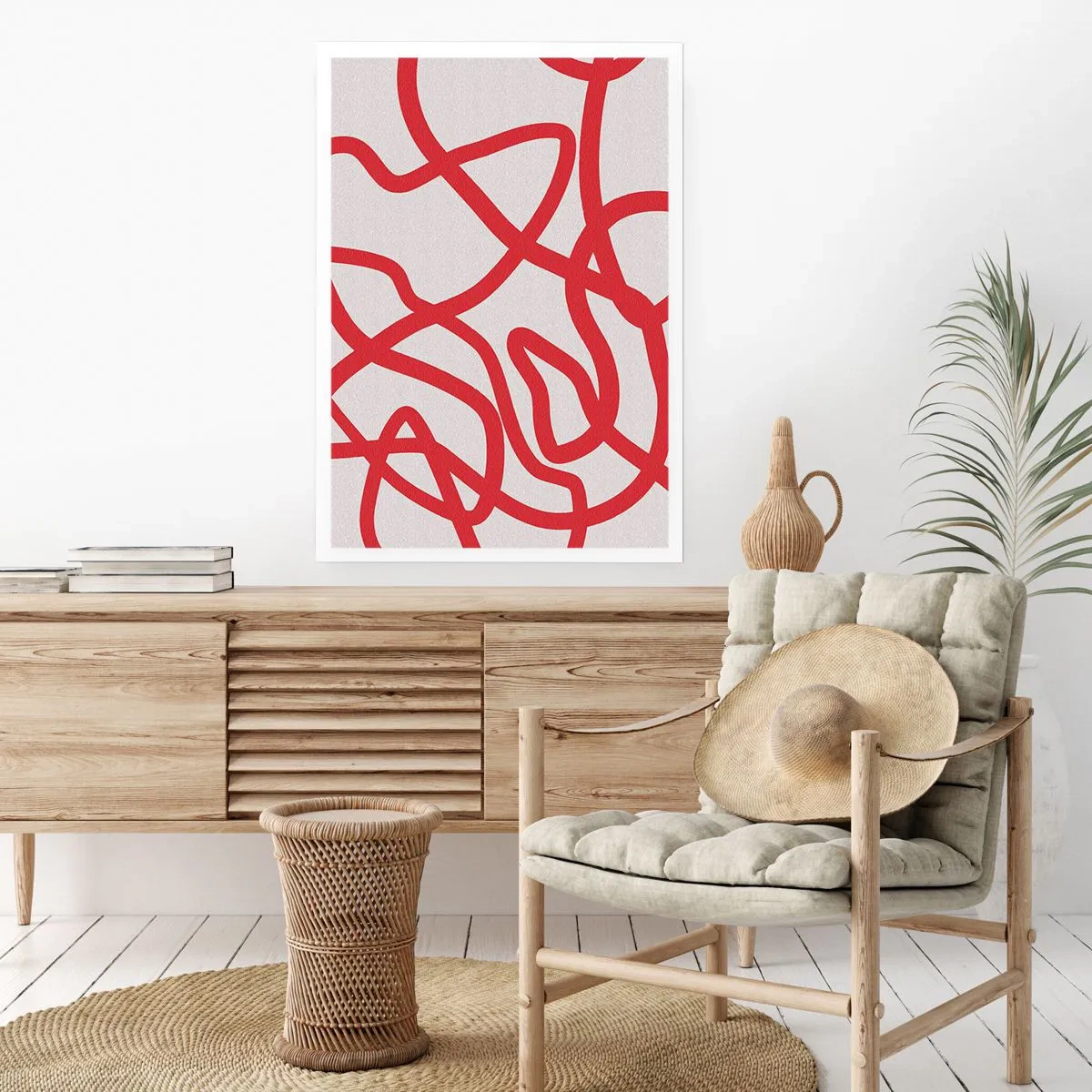 Poster - Red on White - 70x100 cm