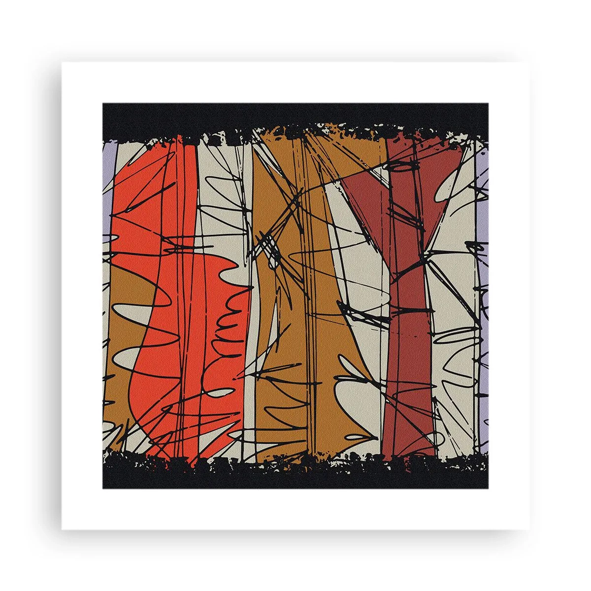 Poster - Spontaneous Composition - 40x40 cm