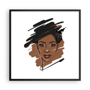 Poster in black frame - Sweet Like Chocolate - 60x60 cm