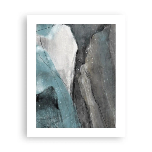 Poster - Abstract: Rocks and Ice - 40x50 cm