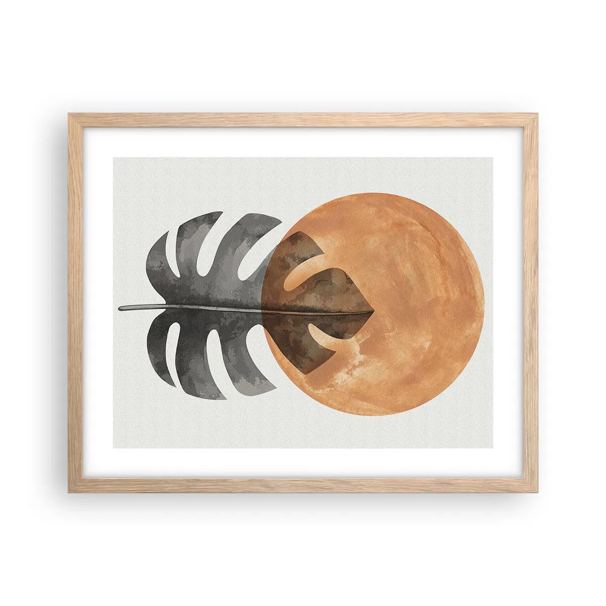 Poster in light oak frame - Always the Sun - 50x40 cm