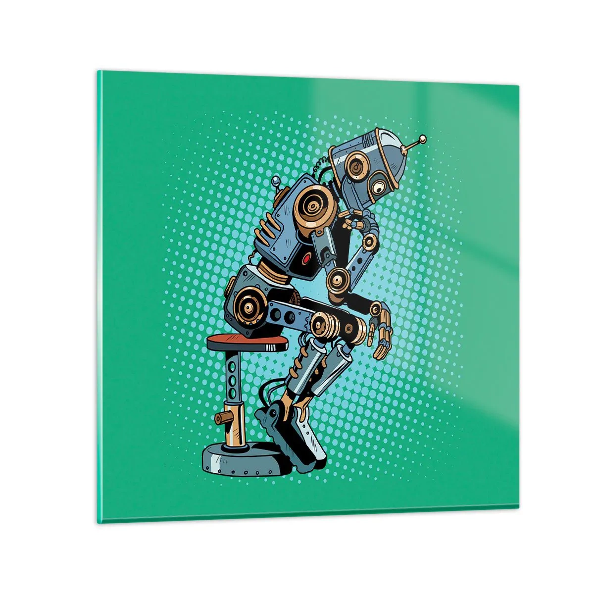 Glass picture - On the Essence of Being - 60x60 cm