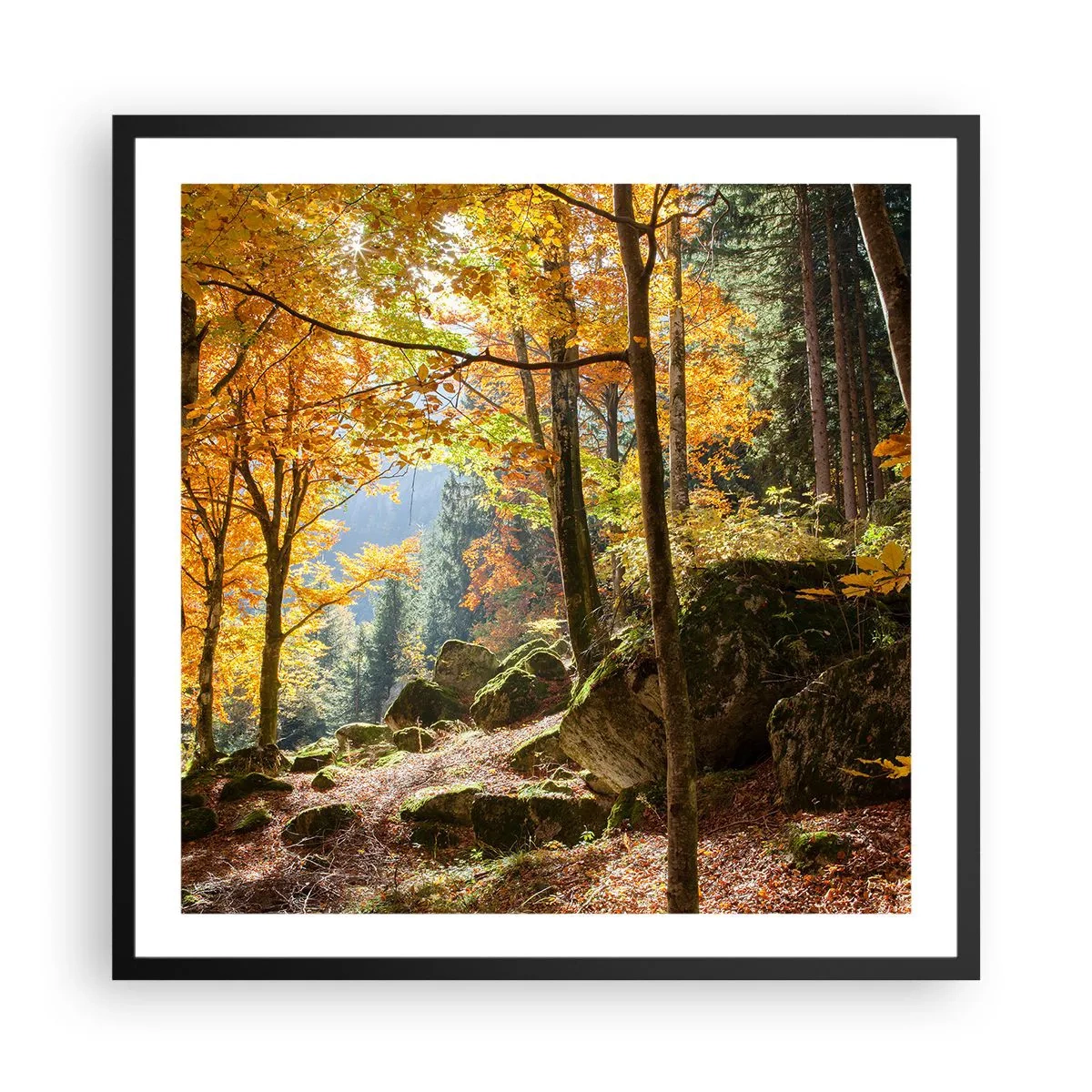 Poster in black frame - Time for Rest - 60x60 cm
