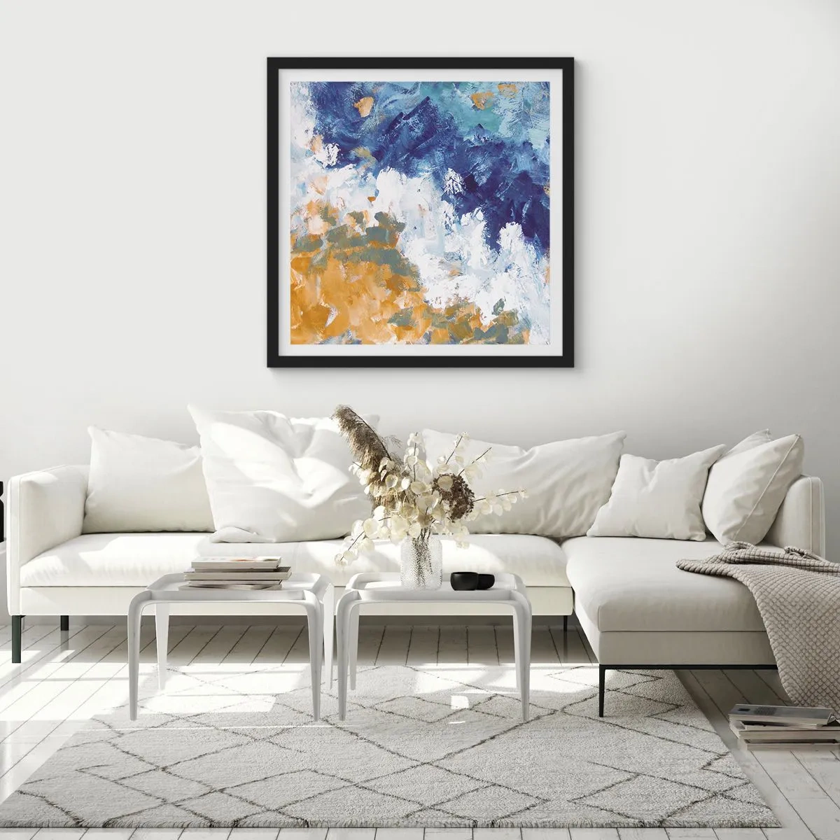 Poster in black frame - The Dance of Elements - 40x40 cm