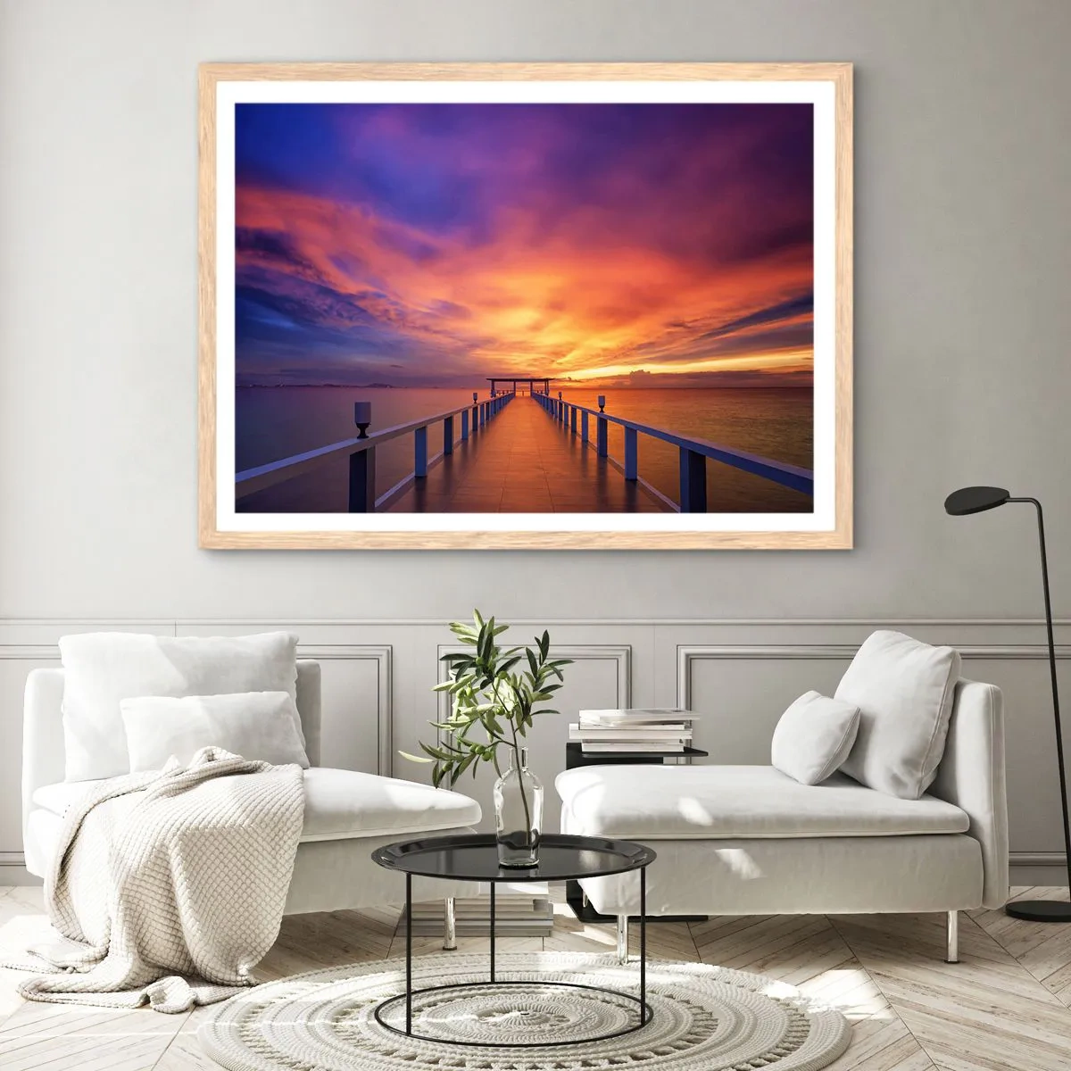 Poster in light oak frame - Limitless - 50x40 cm