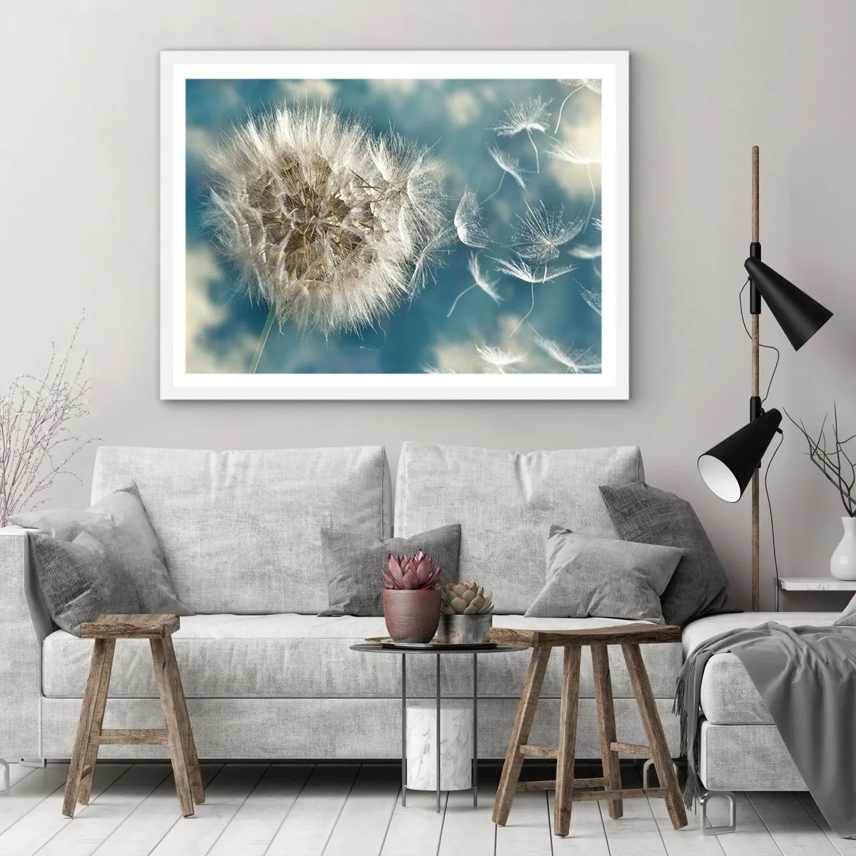 Poster in white frmae - Breath of an Angel - 70x50 cm