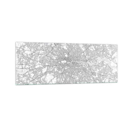Glass picture - Map of London Maze - 140x50 cm
