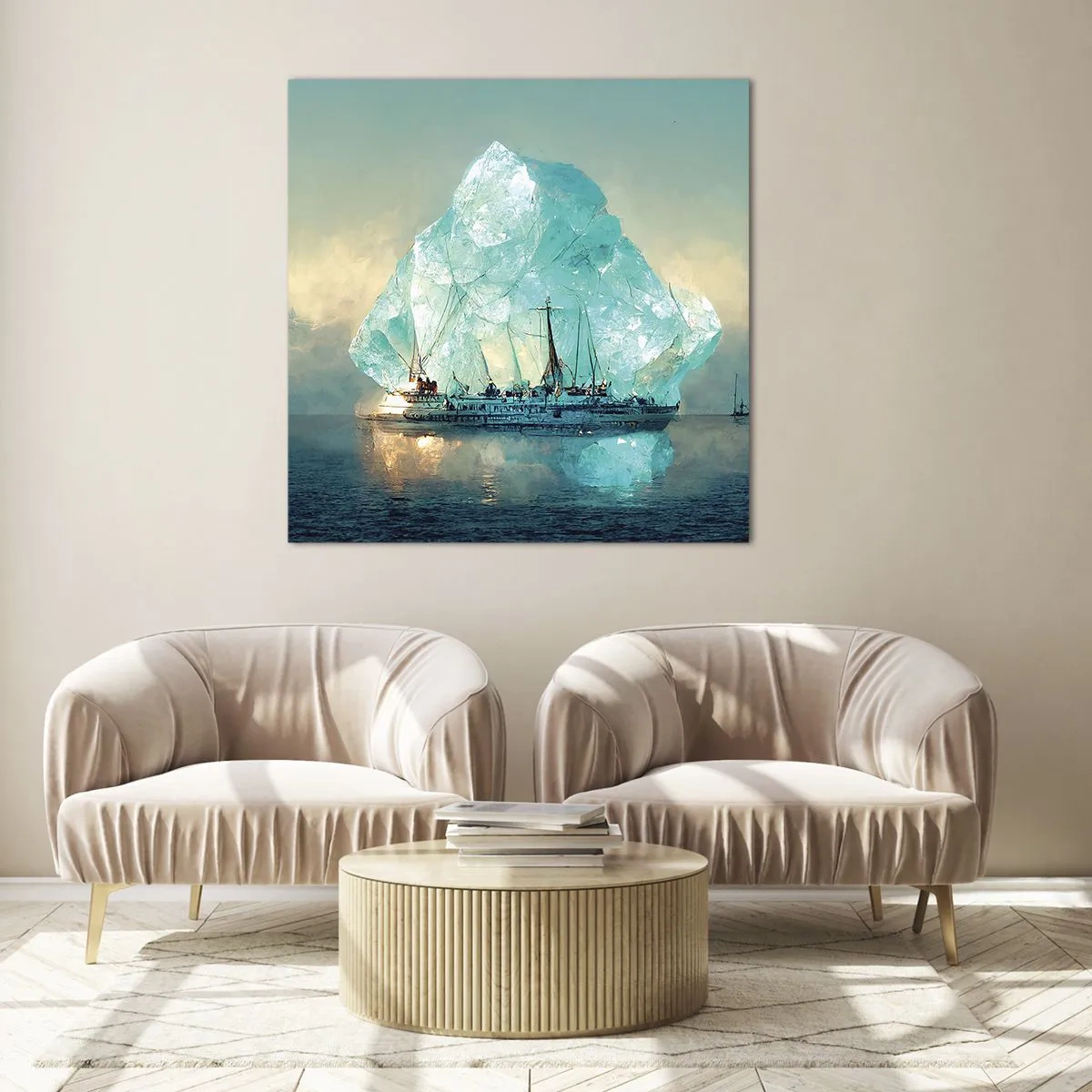 Glass picture - Arctic Diamond - 40x40 cm