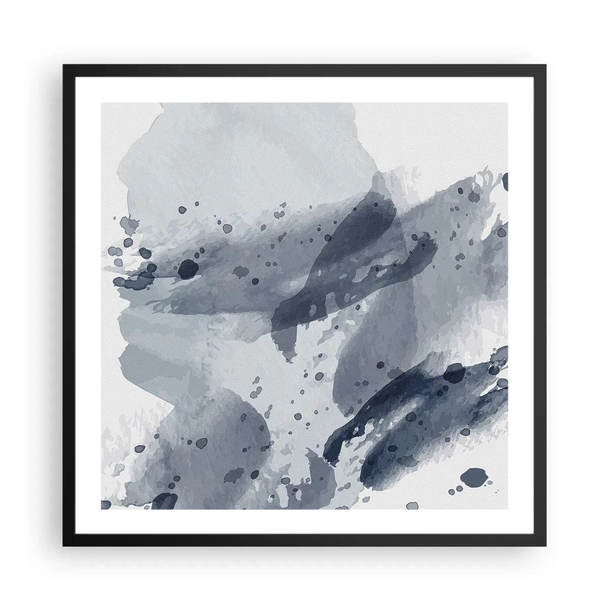 Poster in black frame - Study in Nature of Water - 60x60 cm