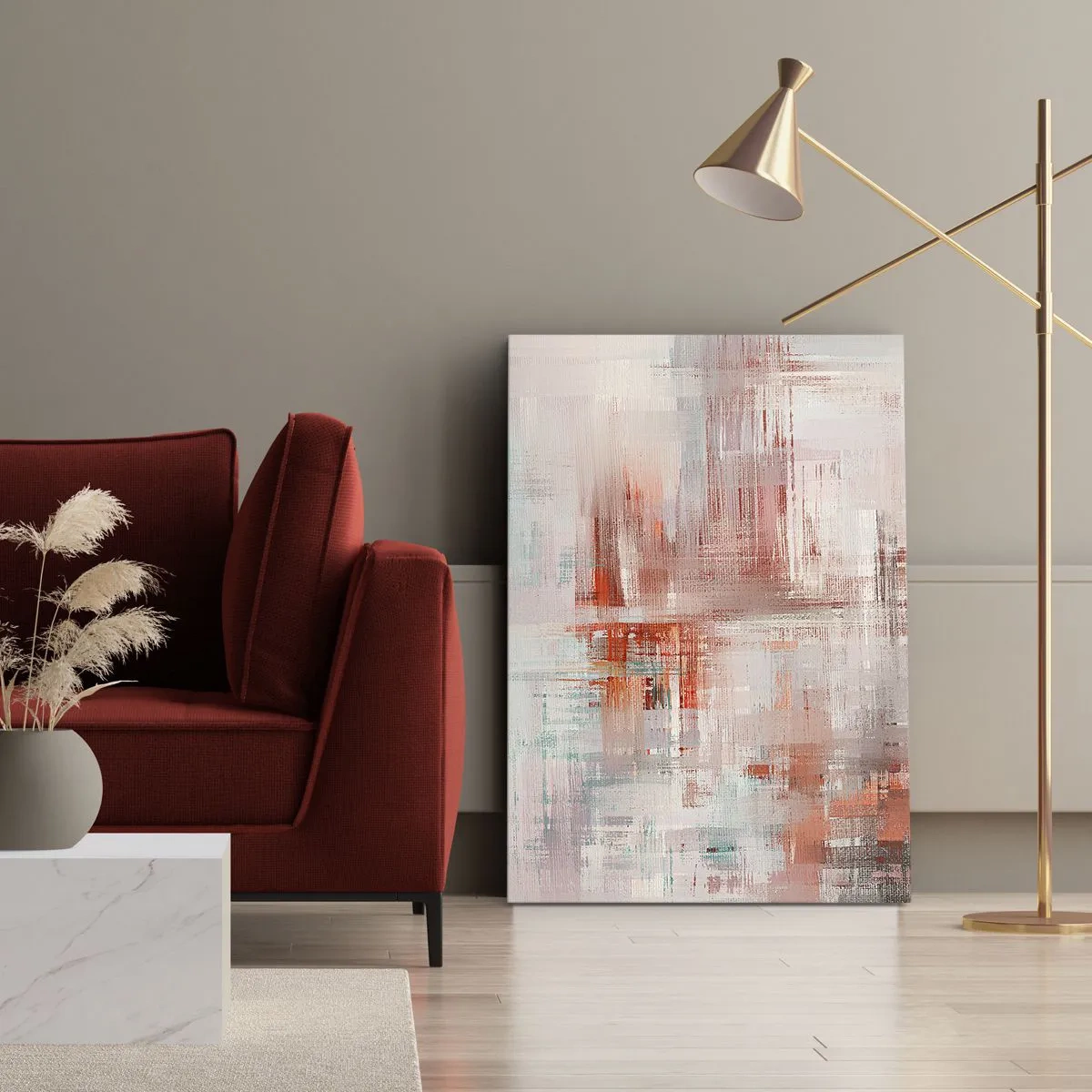 Canvas picture - Foggy but Pink - 50x70 cm