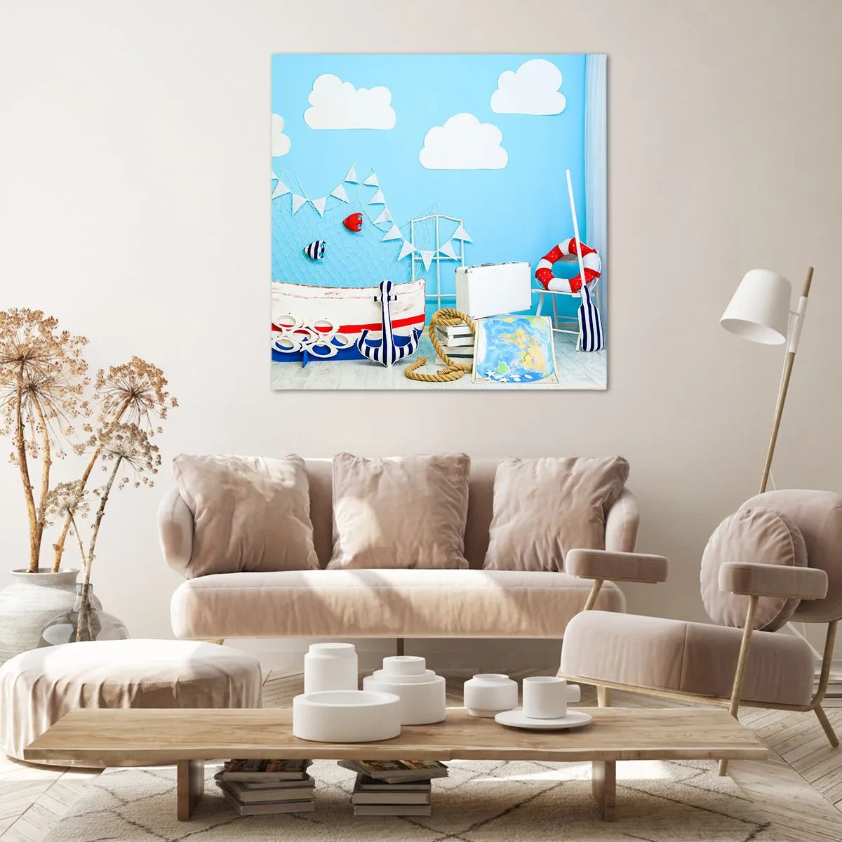 Canvas picture - Child's Longing for Adventure - 30x30 cm