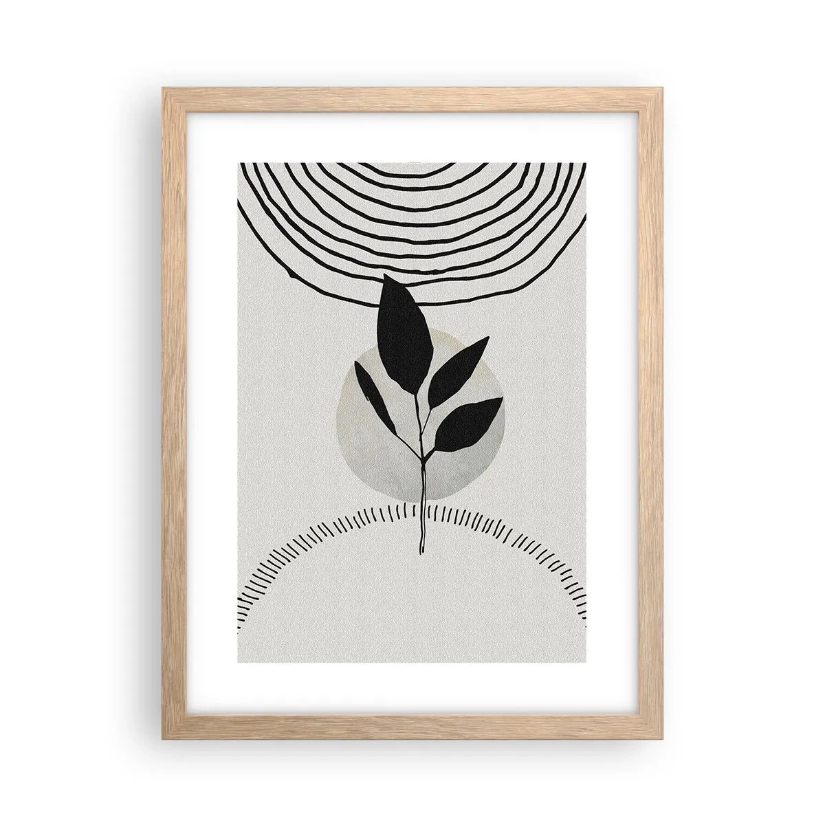 Poster in light oak frame - Composition: Rituals of Nature - 30x40 cm