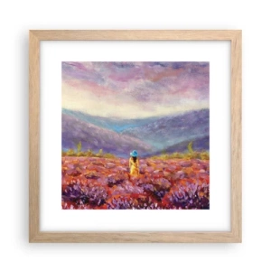 Poster in light oak frame - In Lavendar World - 30x30 cm