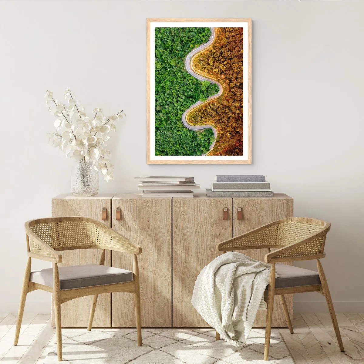 Poster in light oak frame - Borders and Breakthroughs - 30x40 cm